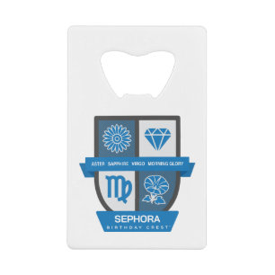 Virgo Birthday Crest™ for September 1-22 Credit Card Bottle Opener