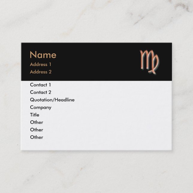Virgo Business Card (Front)