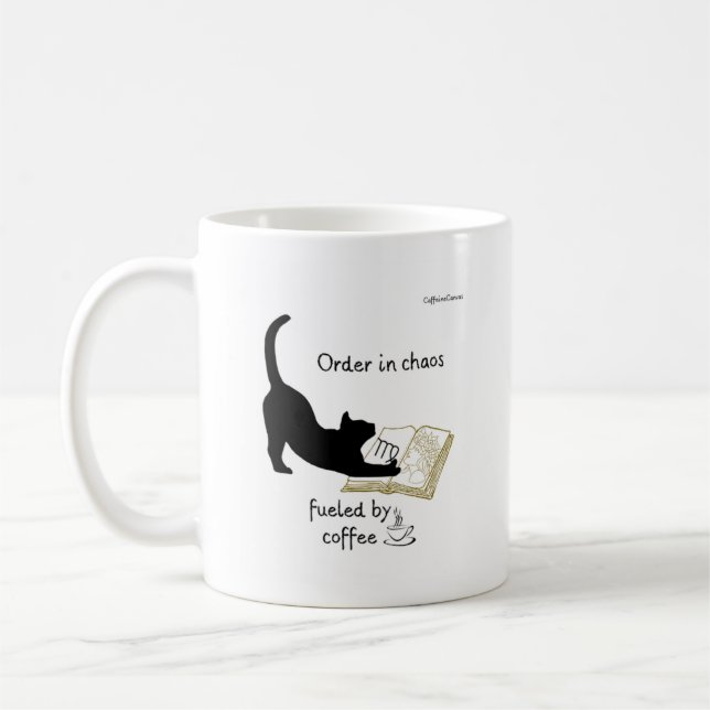 Virgo, Cats & Coffee Magic Mug (Left)