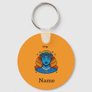 Virgo Celestial Goddess - Aesthetic Zodiac Art Keychain
