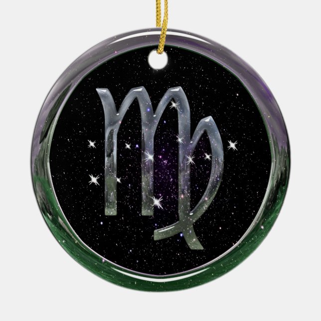 Virgo Ceramic Ornament (Front)