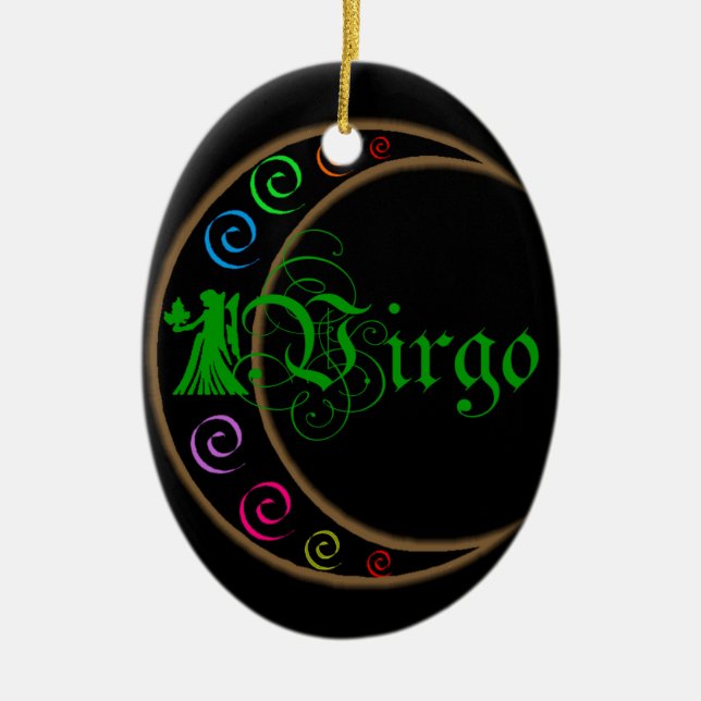 Virgo Ceramic Ornament (Front)