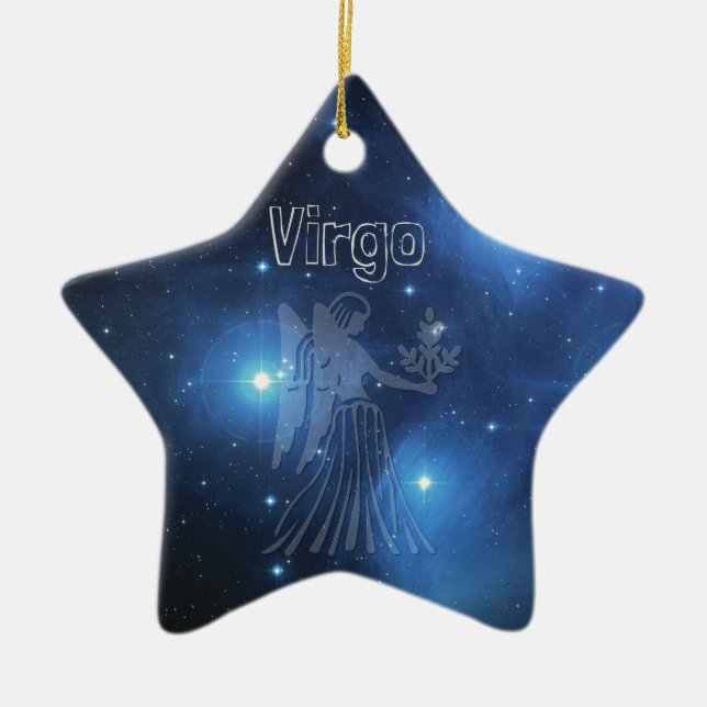 Virgo Ceramic Ornament (Front)