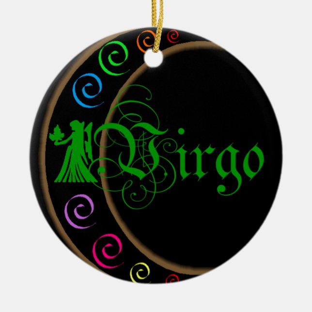 Virgo Ceramic Ornament (Front)