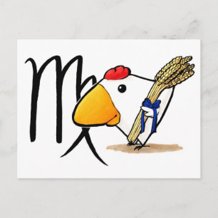 Virgo Chicken Postcard