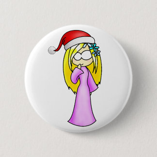 Virgo Christmas 2 Inch Round Button