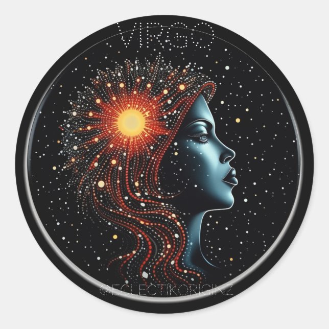 Virgo Classic Round Sticker (Front)