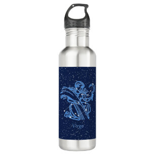 Virgo Constellation and Zodiac Sign with Stars 710 Ml Water Bottle