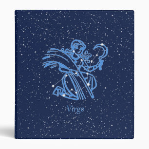 Virgo Constellation and Zodiac Sign with Stars Binder