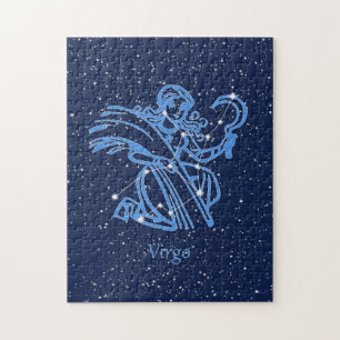 Virgo Constellation and Zodiac Sign with Stars Jigsaw Puzzle