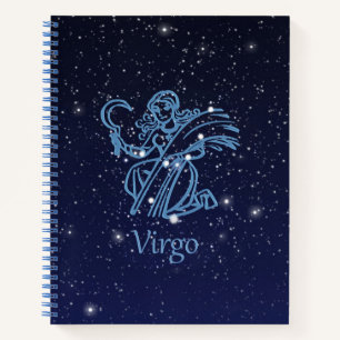 Virgo Constellation and Zodiac Sign with Stars Notebook