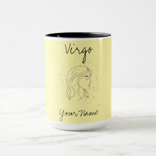 Virgo Constellation Art in Minimalist Style Mug