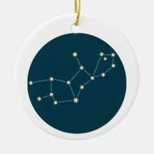 Virgo Constellation Ceramic Ornament