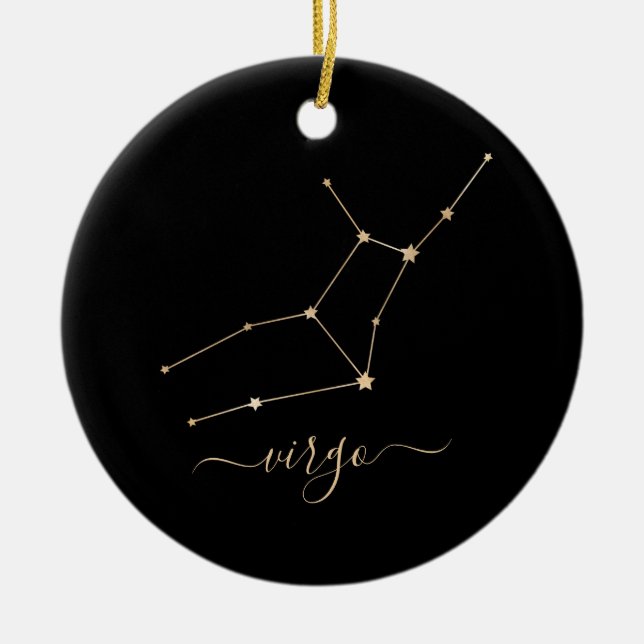 Virgo Constellation Ceramic Ornament (Front)