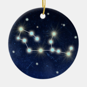 Virgo Constellation Custom Name Ceramic Ornament