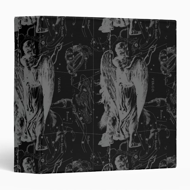 Virgo Constellation Hevelius 1690 on Black Binder (Front/Spine)