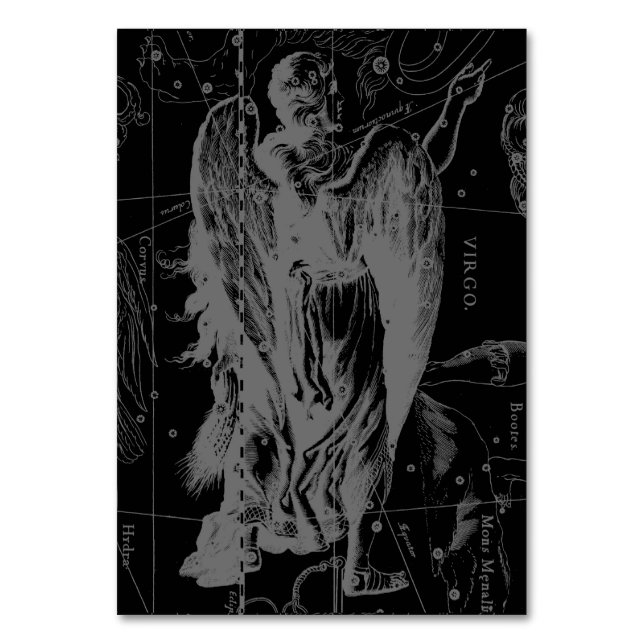 Virgo Constellation Hevelius 1690 Vintage Table Number (Front)