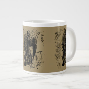Virgo Constellation Hevelius Etching Style Large Coffee Mug