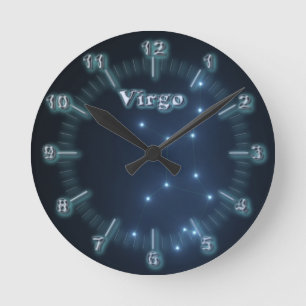 Virgo constellation round clock