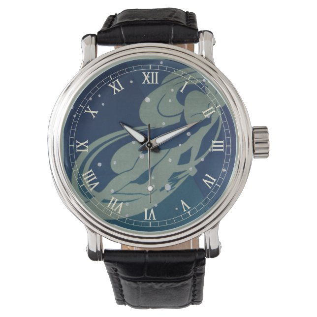 Virgo Constellation Vintage Zodiac Astrology Watch (Front)