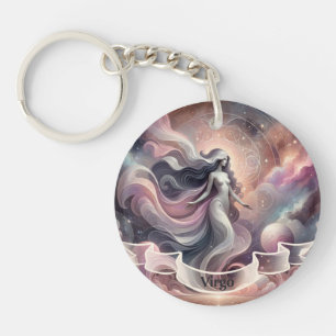 Virgo Cosmic Celestial Zodiac  Keychain