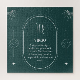 Virgo customize name 12 signs of the Zodiac Jigsaw Puzzle