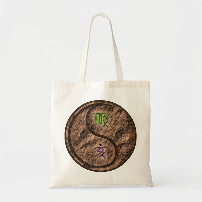 Virgo & Earth Boar Tote Bag (Front)
