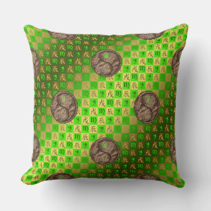 Virgo & Earth Dragon Throw Pillow