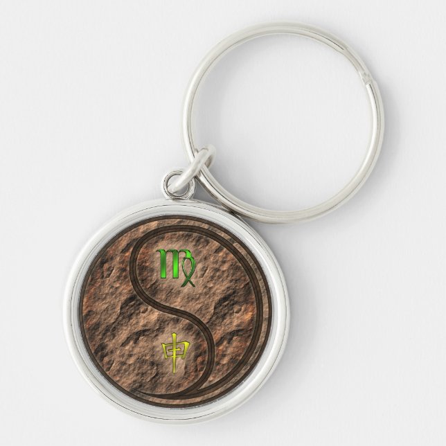 Virgo & Earth Monkey Keychain (Front)