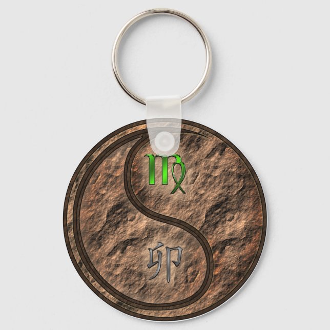 Virgo & Earth Rabbit Keychain (Front)