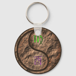 Virgo & Earth Rooster Keychain