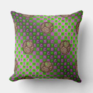 Virgo & Earth Rooster Throw Pillow