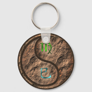 Virgo & Earth Snake Keychain