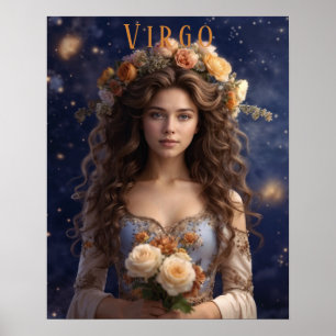 Virgo Female Astrological Poster
