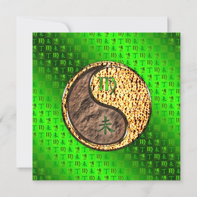 Virgo & Fire Goat Card (Front)