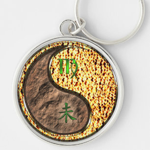 Virgo & Fire Goat Keychain