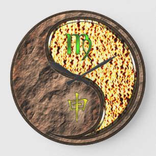 Virgo & Fire Monkey Large Clock