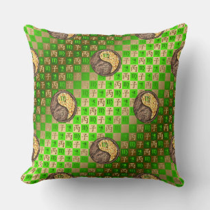 Virgo & Fire Rat Throw Pillow