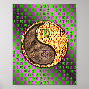 Virgo & Fire Rooster Poster