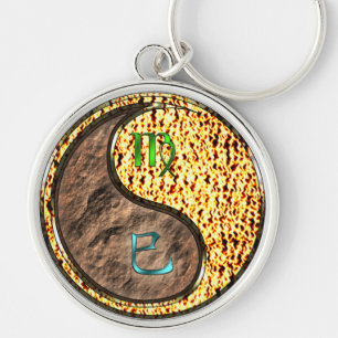 Virgo & Fire Snake Keychain