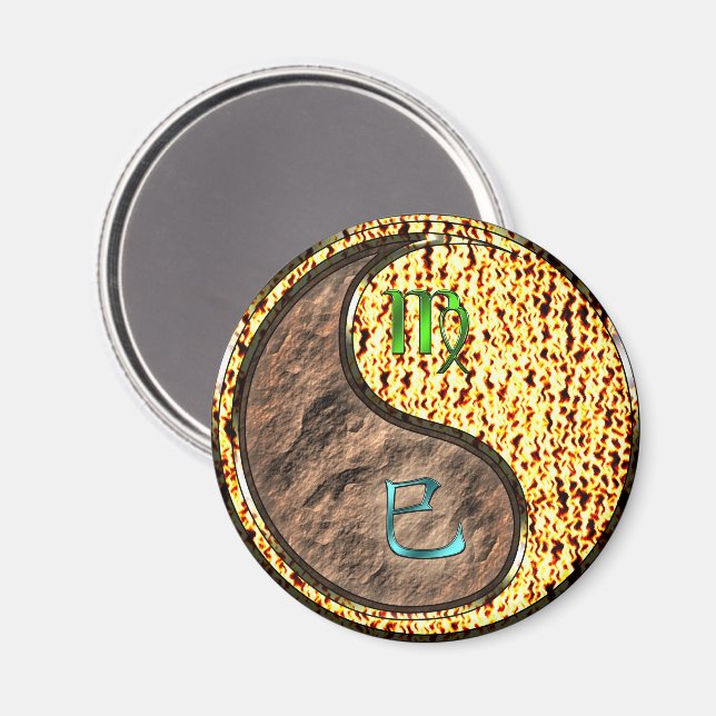 Virgo & Fire Snake Magnet (Front/Back)