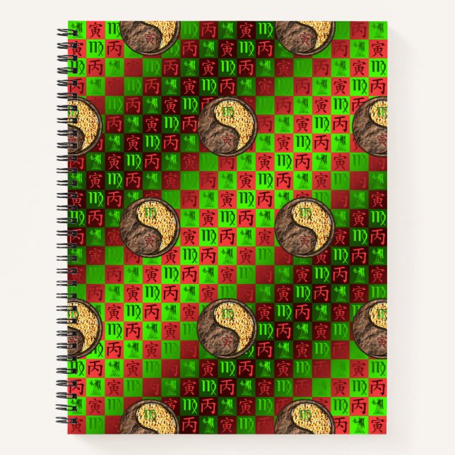 Virgo & Fire Tiger Notebook (Front)