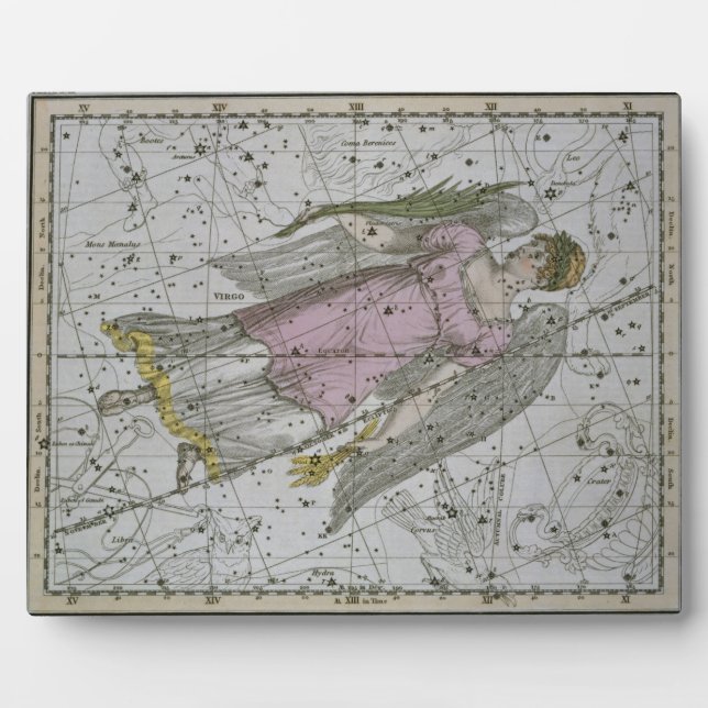Virgo, from 'A Celestial Atlas', pub. in 1822 (col Plaque (Front)