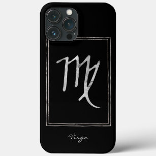 Virgo hammered silver stylized astrology zodiac  iPhone 13 pro max case