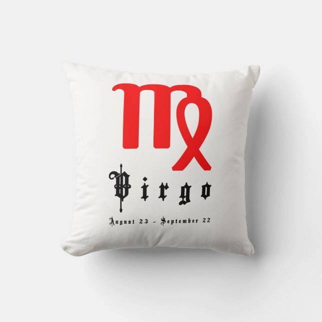 Virgo, Horoscope, zodiac, astrology Throw Pillow (Front)