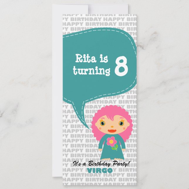 Virgo Invitation Birthday Party (Front)