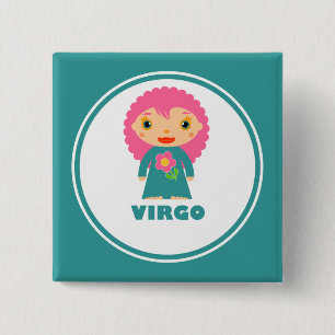 Virgo is my Zodiac Sign 2 Inch Square Button