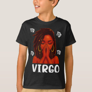 Virgo Loc'd Black Woman Pray Christian Zodiac Birt T-Shirt