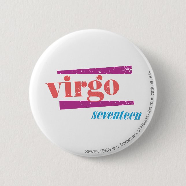 Virgo LtPink 2 Inch Round Button (Front)