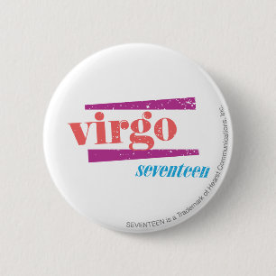 Virgo LtPink 2 Inch Round Button